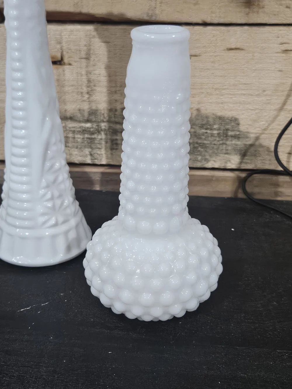 Milk Glass Decorative Bud Vases - White Lot of 3